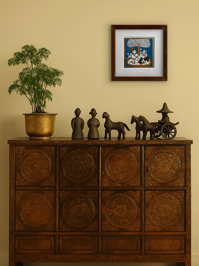 Eternal Love: A Phad Painting by Kalyan Joshi for sale