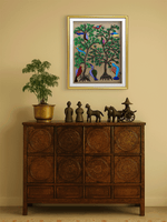 Feathered Friends: Birds and Trees in Zardozi by Md. Bilal for sale