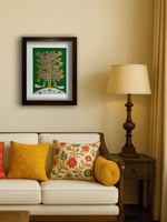 Flora, Birds, and Fishes Phad Painting by Kalyan Joshi for sale