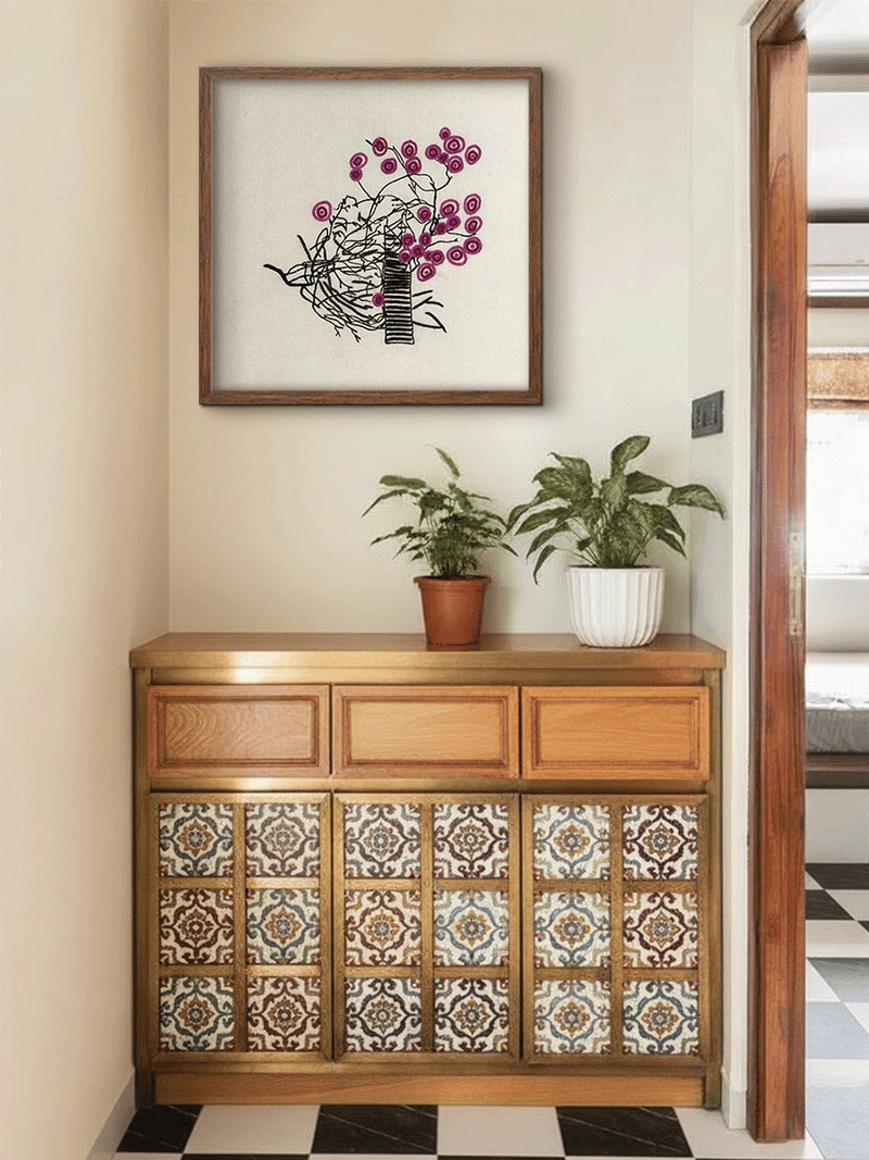 Floral Entanglement in Sodha Pakko Embroidery by Shrujan for sales