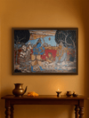 Freeing from the Stone curse: Ahilya Shapath Vimochan in Kalamkari by Siva Reddy for sale