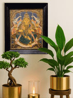 Gajalakshmi: The Goddess of Wellbeing in Tanjore by Sheratone Antique Arts for sale