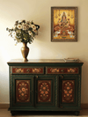 Gajalakshmi in stone dust by Amita Sachdeva for sale