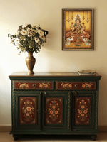 Gajalakshmi in stone dust by Amita Sachdeva for sale