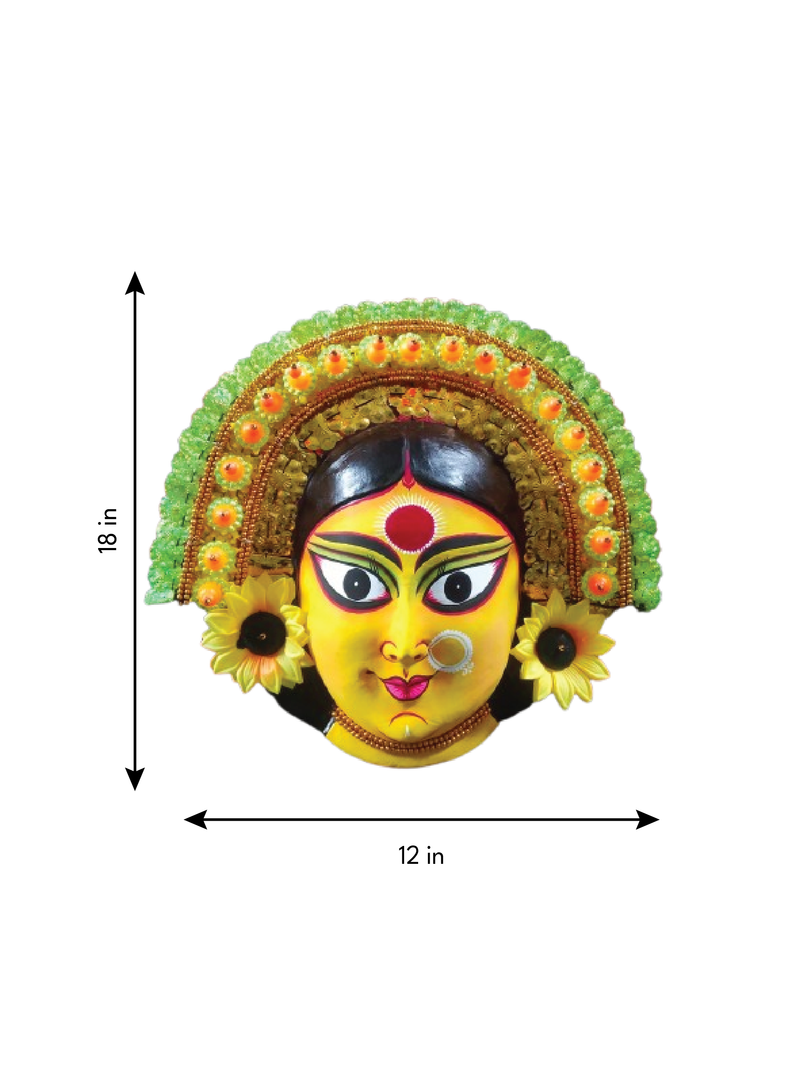 Goddess Parvati: An Incarnation of Goddess Durga in Chhau Mask by Dharmendra Sutradhar