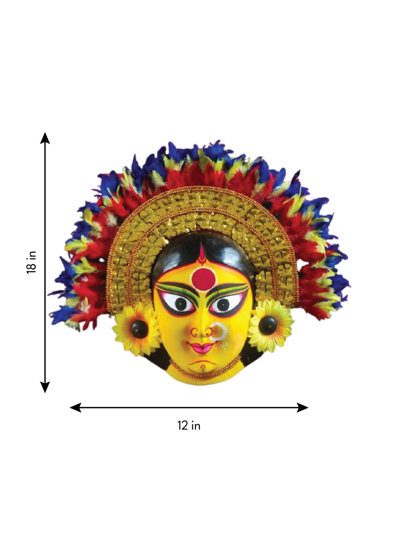 Goddess Parvati in Chhau Mask by Dharmendra Sutradhar
