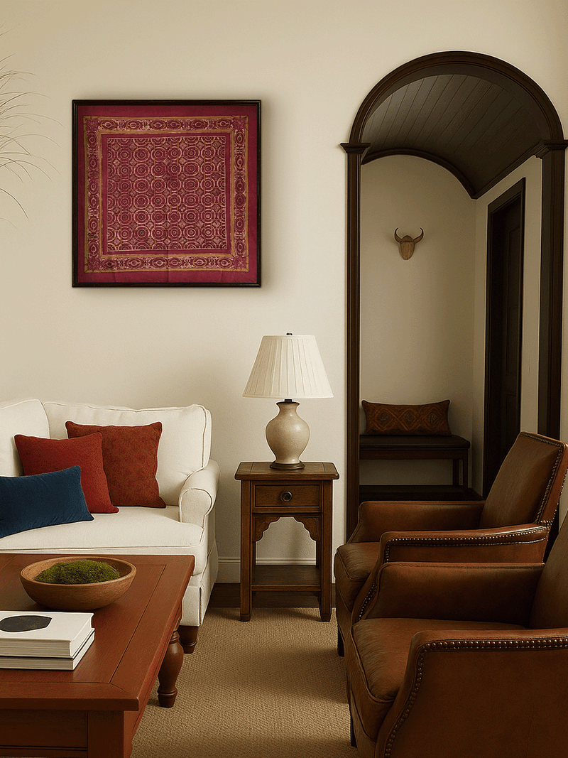 Jina Kanchi Panel in Kalamkari by Sridevi Ponnambalam for sale