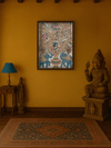 Kalpavriksha with Elephants in Kalamkari by Harinath N. for sale