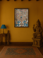 Kalpavriksha with Elephants in Kalamkari by Harinath N. for sale
