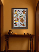Krishna Raas with Radha and Gopis in Pichwai by Naveen Soni for sale