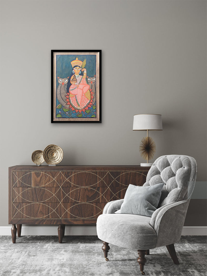 Lakshmi: Goddess of Enlightenment in Kalighat  by Sonali Chitrakar for sale