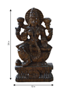 Lakshmi : The Goddess of Wealth and Prosperity in Wood carving by Shrinivasan for sale