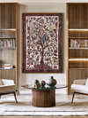 Life in Village: Lush Flora and Fauna in Machlipatnam Kalamkari by Varun Kumar Pitchuka for sale