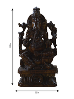 Lord Ganesha: The God of Wisdom in Wood Carving by Shrinivasan for sale