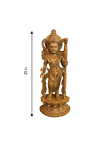 Lord Rama in Kadam Wood carving by Om Prakash