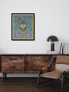 Lord Shrinathji in Kalamkari by K. Lakshminarayan for sale