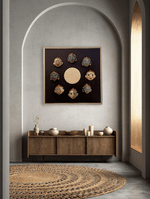 Lunar Masks in Cheriyal Scroll by Sai Kiran for sale