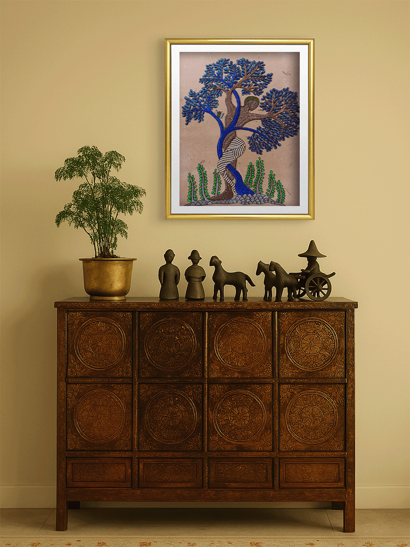 Mother Earth: The Nature's Calling in Zardozi by Md. Bilal for sale