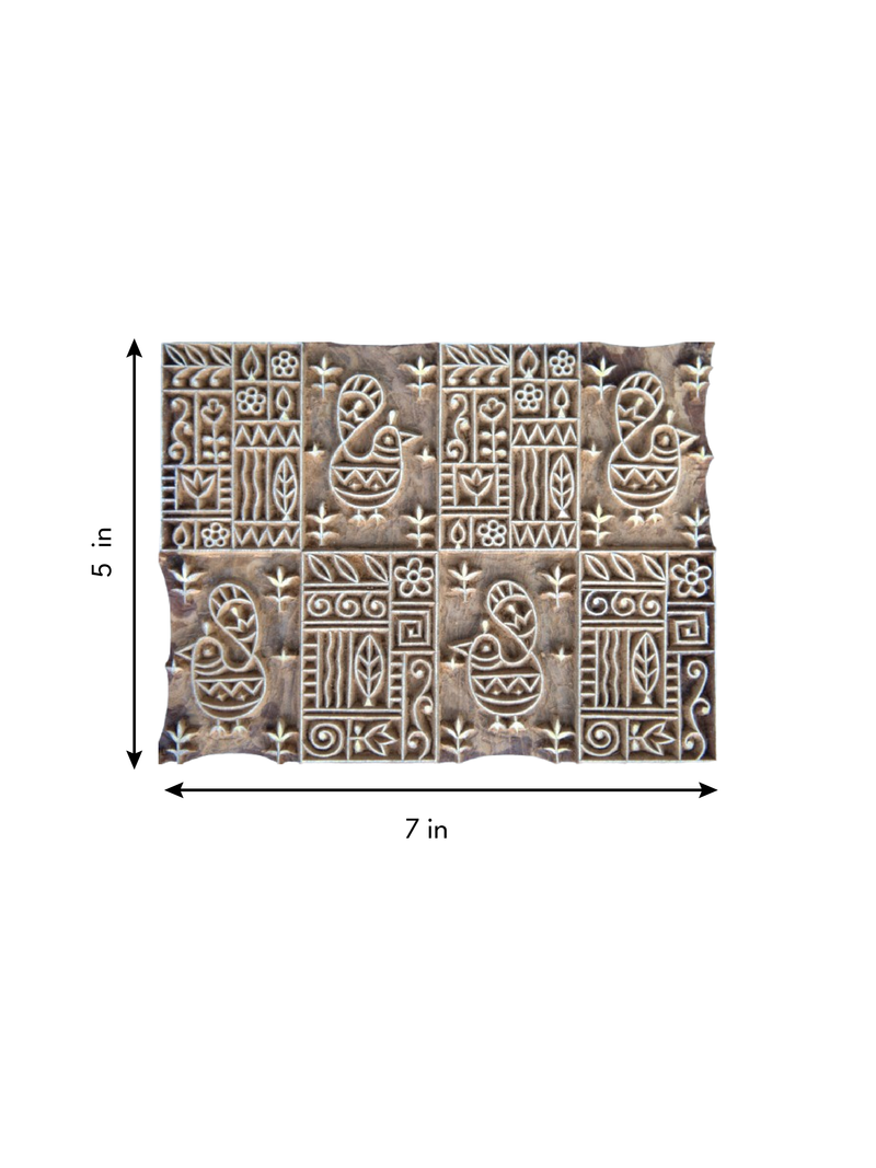 Patterns in Wooden Kalamkari Blocks by K. Gangadhar