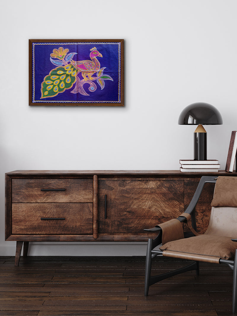 Peacock Rogan Art by Rizwan Khatri for sale