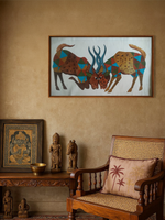 Playful Deer in Gond by Sukhiram Maravifor sale