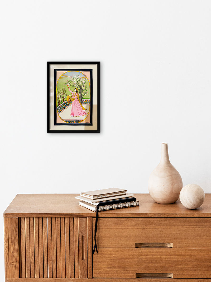 Radha Heart: Awaiting Krishna in Kangra by Poonam Katoch for sale