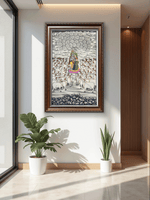 Radha Krishna in Vrindavan: Pichwai Painting by Naveen Soni for sale