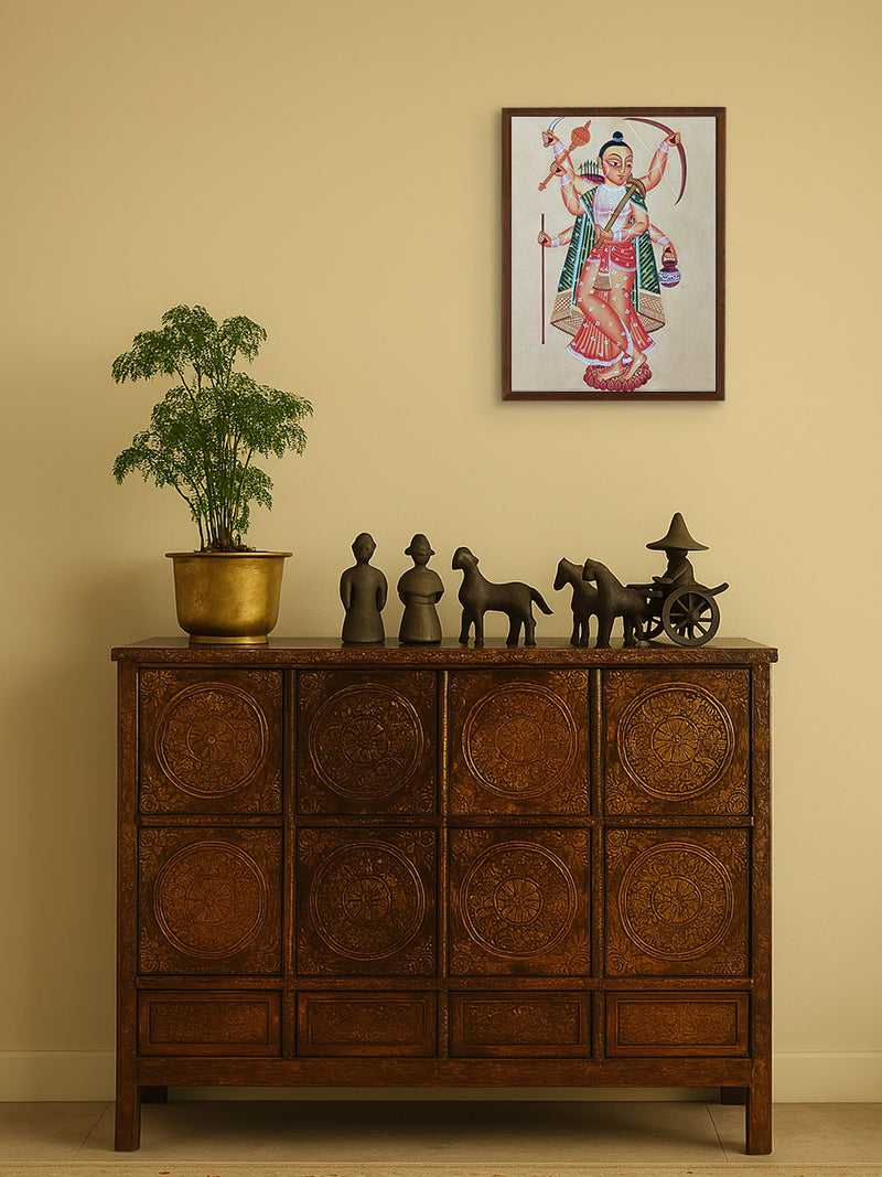 Ram Krishna Mahaprabhu Avatar in Kalighat by Hasir Chitrakar for sale