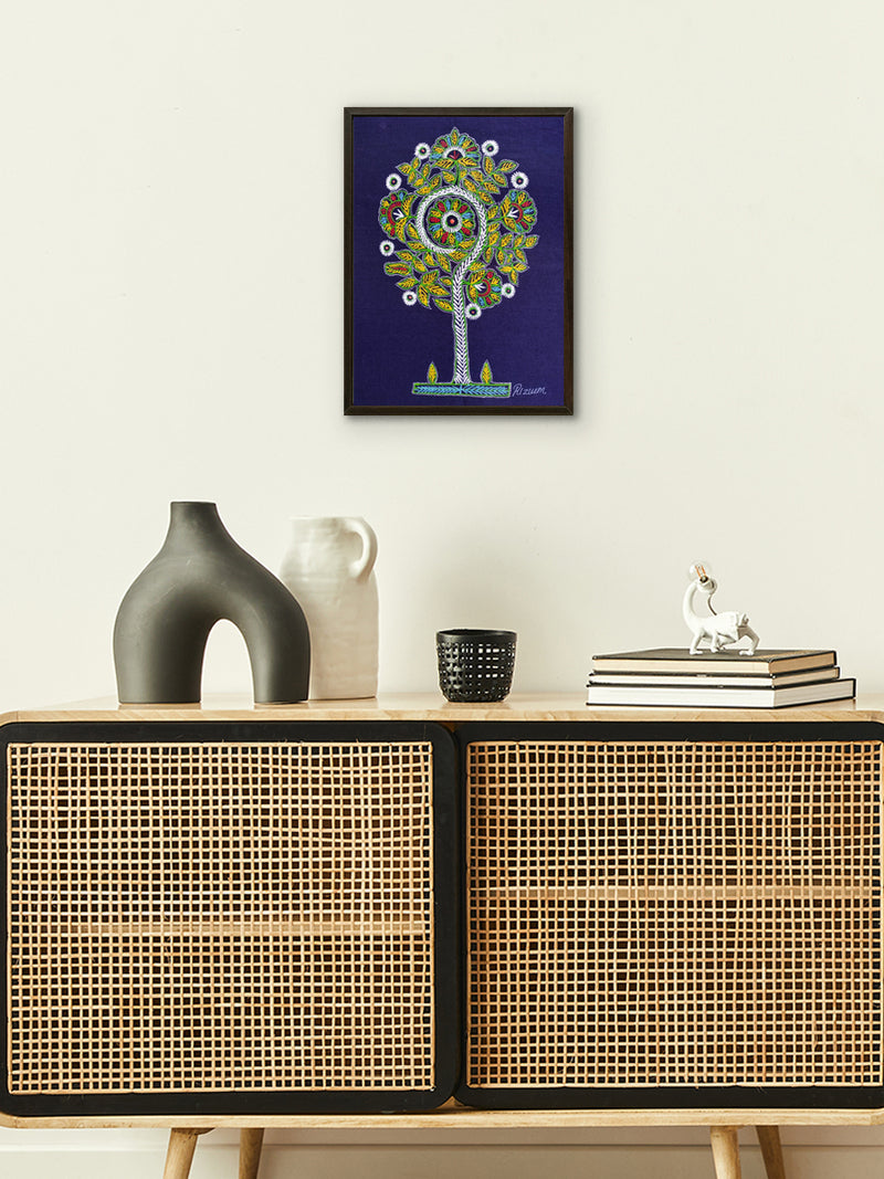 Rogan Art by Rizwan Khatri painted using traditional rogan art on cloth for sale