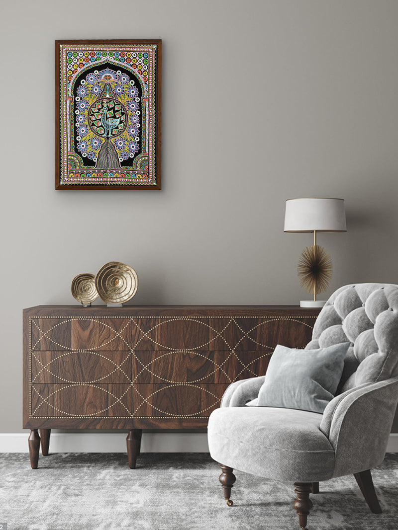  Rogan art of tree on cloth for sale