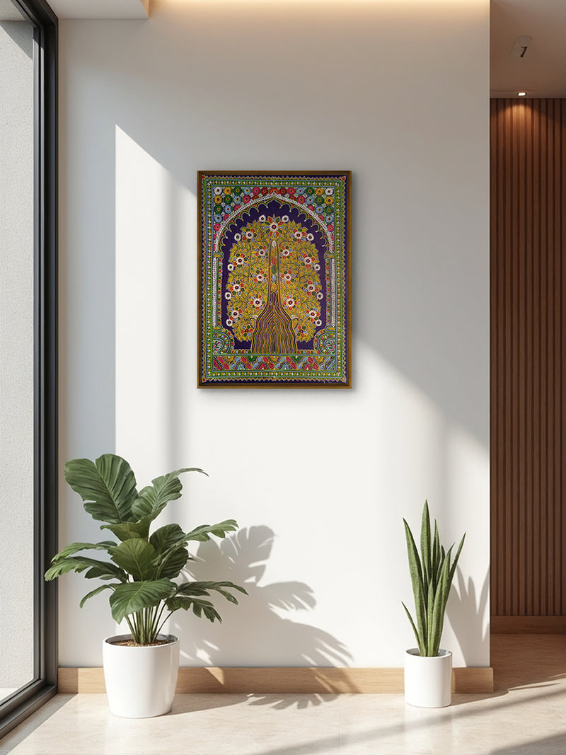 Rogan painting of tree for sale