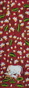 Shop Sacred Companions in Bloom: Cows and Lotuses in Pichwai by Dinesh Soni