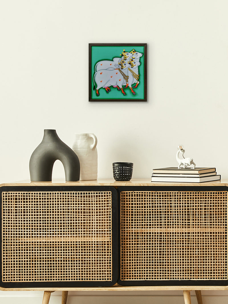 Sacred Cows: The Divine Herd in Pichwai by Dinesh Soni for sale