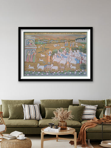 Sandhya Aarti in Pichwai by Shehzaad Ali Sherani for sale