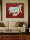 Selfless Love: Kamdhenu and Calf in Pichwai by Dinesh Soni for sale