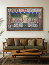 Sharad Purnima: Shrinathji's Cosmic Leela in Pichwai painting by Shehzaad Ali Sherani for sale