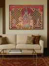Shiv Parivaar: The Divine Family in Kalamkari by Kanukurthi Guna Sekhar Sai for sale