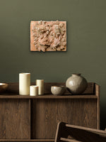 The Abode of Flight: Nesting Birds amidst Trees in Terracotta by Dolon Kundu for sale