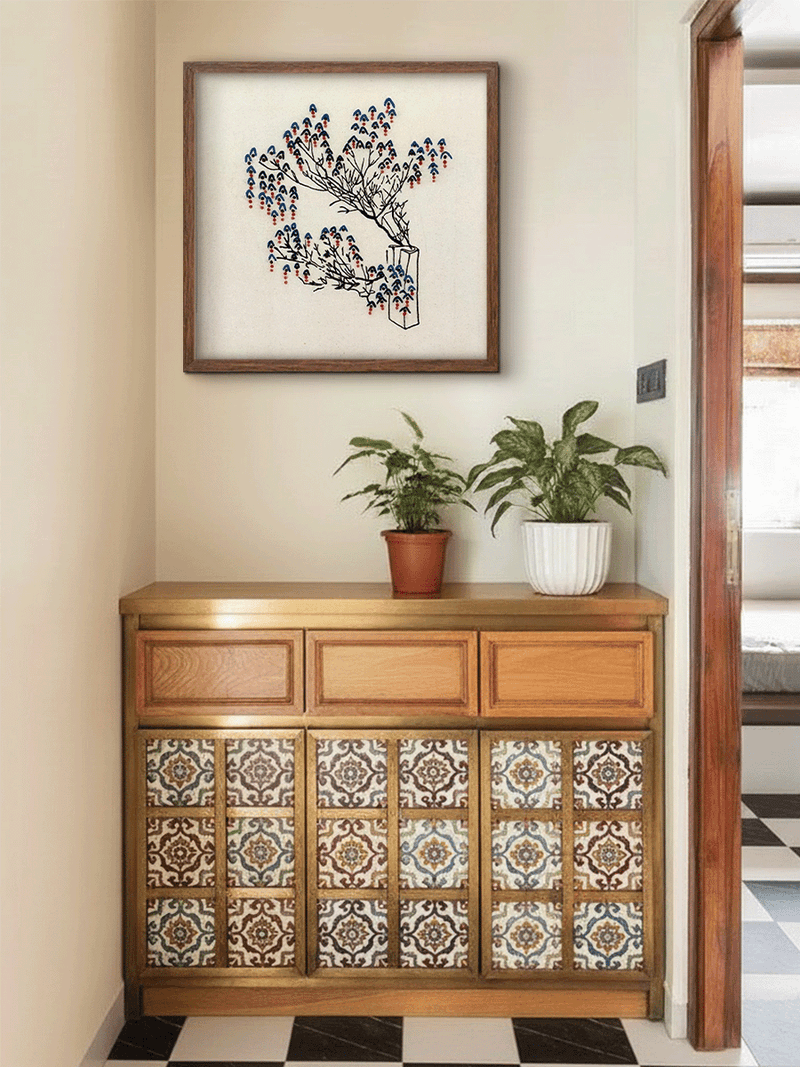 The Blossoming branch in Sodha Pakko Embroidery by Shrujan for sale