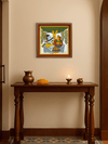 The Celestial Couple: Lord Shiva and Goddess Parvati Under The Sacred Tree in Phad by Kalyan Joshi for sale