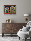 The Divine Pair: Lord Venkateswara and Goddess Padmavati in Tanjore Art by Sanjay Tandekar for sale