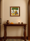 The Eternal Lovers: Lord Krishna and Radha in Phad by Kalyan Joshi for sale