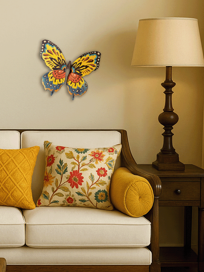 The Fluttering Canvas in Wood Inlay by Mohan Kumar for sale