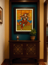 The Girl on the Swing in Kerala Mural by Adarsh for sale