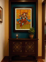 The Girl on the Swing in Kerala Mural by Adarsh for sale