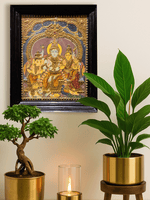 The Ideal Family: Shiv Parivaar in Tanjore by Sheratone Antique Arts for sale