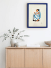 The Mirror Admiration: Nayika (Heroine) in Kalighat by Uttam Chitrakar for sale