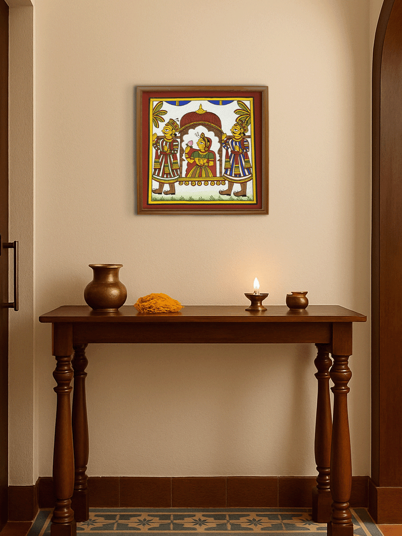 The Palanquin Journey: A Phad Painting by Kalyan Joshi for sale