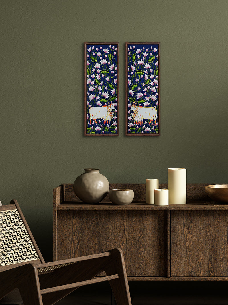 The Pastoral Grace : Cows and Lotuses in Pichwai by Dinesh Soni for sale