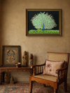 The Royal Peacock: A Zardozi Artwork for sale